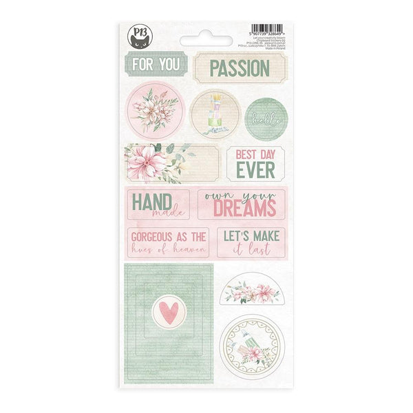 P13 Let Your Creativity Bloom Chipboard Stickers 4"x 8" #02*