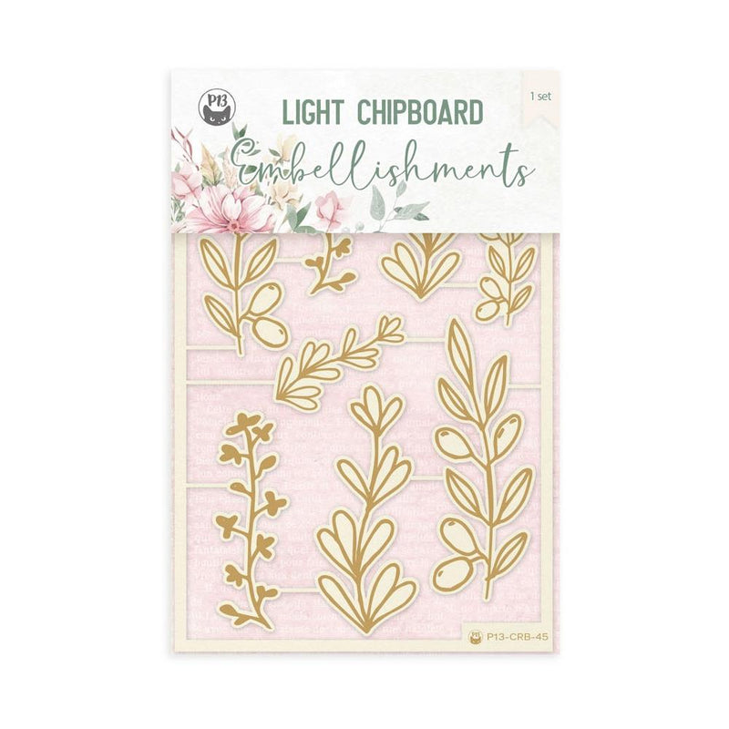P13 Die-Cut Chipboard Embellishments 4"x 6" - Let Your Creativity Bloom