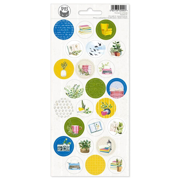 P13 The Garden Of Books - Cardstock Stickers 4"X9" #03