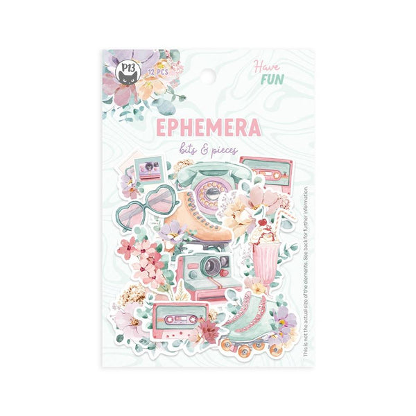 P13 Have Fun Ephemera Cardstock Die-Cuts 12-pack  Elements*