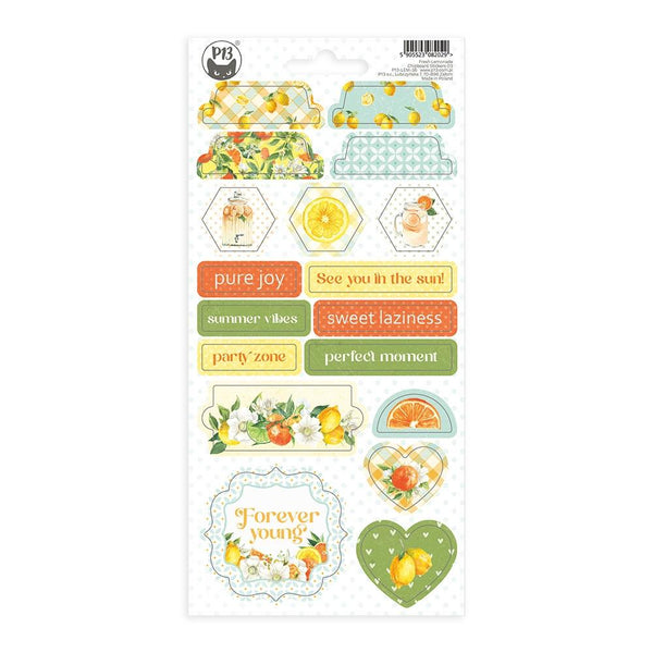 P13 Fresh Lemonade Chipboard Stickers 4.1"X8.7" #03*