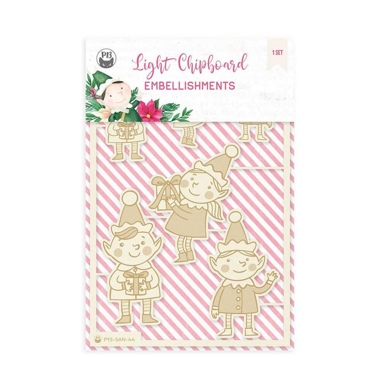 P13 Die-Cut Chipboard Embellishments 4"X6" 6 pack