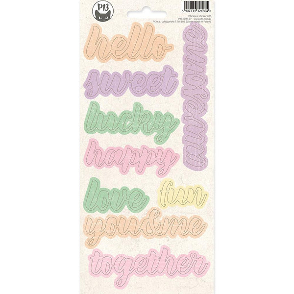 P13 The Four Seasons-Spring - Phrase Cardstock Stickers 4in x 9in - #01