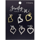Jewelry Made by Me - Charms 6 pack  Heart*
