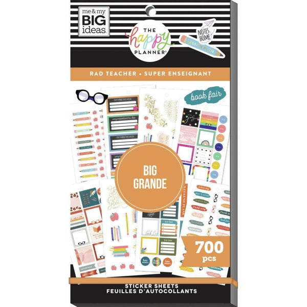 Me & My Big Ideas - Happy Planner Sticker Value Pack - Rad Teacher, 700 pack*