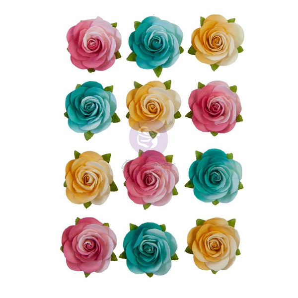 Prima Marketing Mulberry Paper Flowers - Bright Gouache/Painted Floral*