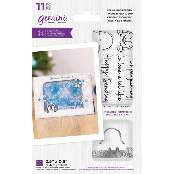 Gemini Clear Stamps & Dies - Peek-A-Boo Penguin