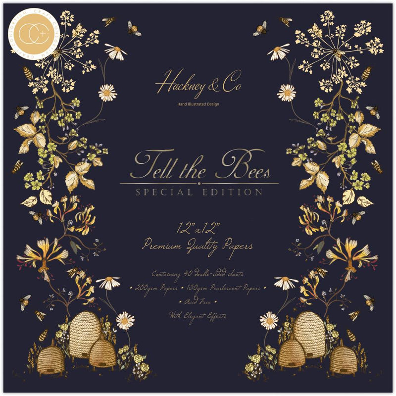 Craft Consortium Double-Sided Paper Pad 12"X12" 40 pack - Tell The Bees - Special Edition*
