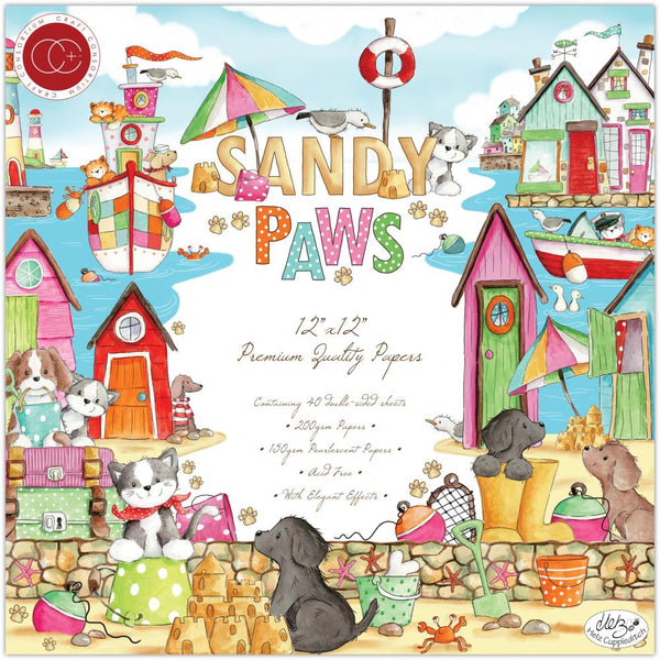 Craft Consortium Double-Sided Paper Pad 12"X12" 40 pack - Sandy Paws*