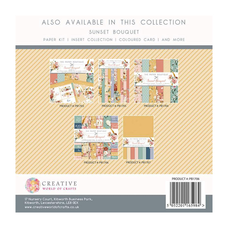 The Paper Boutique Sunset Bouquet 8"x 8" Embellishments Pad*