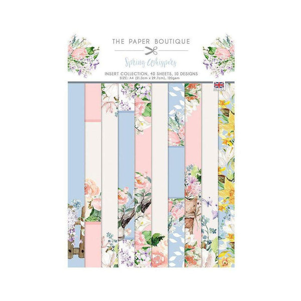The Paper Boutique Insert Collection A4 40 Pack - Spring Whispers, 10 Designs