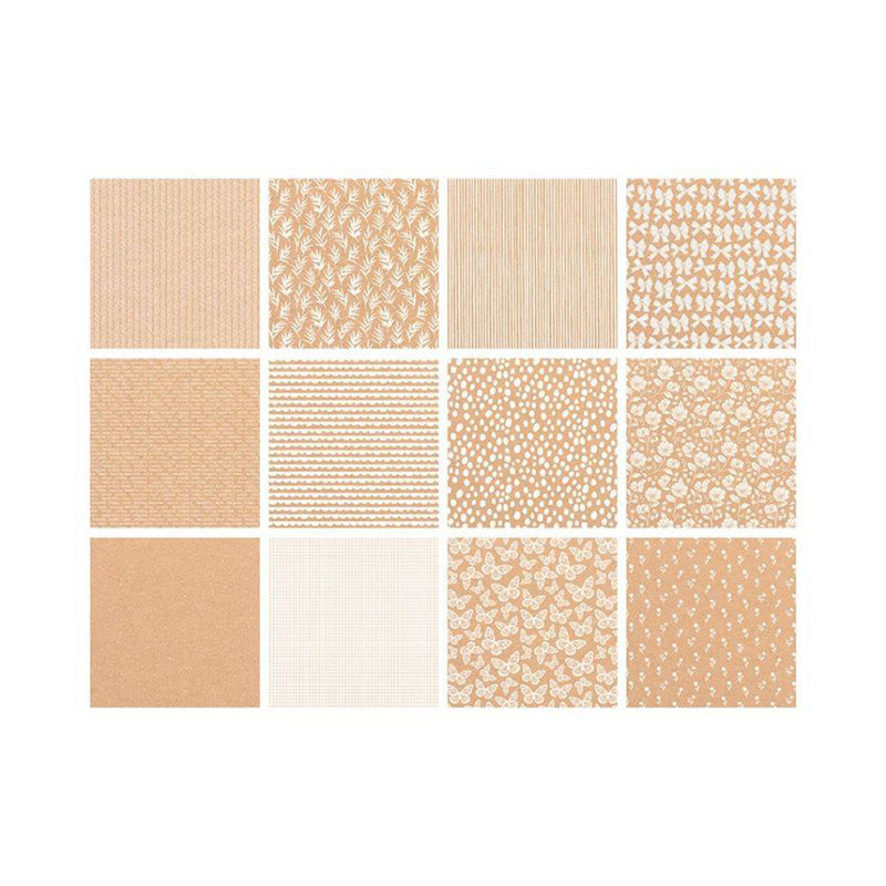 The Paper Boutique - Everyday Shades Of Kraft - 8"x 8" Decorative Papers*