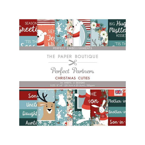 The Paper Boutique Perfect Partners - Christmas Cuties 8" x 8" - 36 Sheets - Perfect Embellishments*