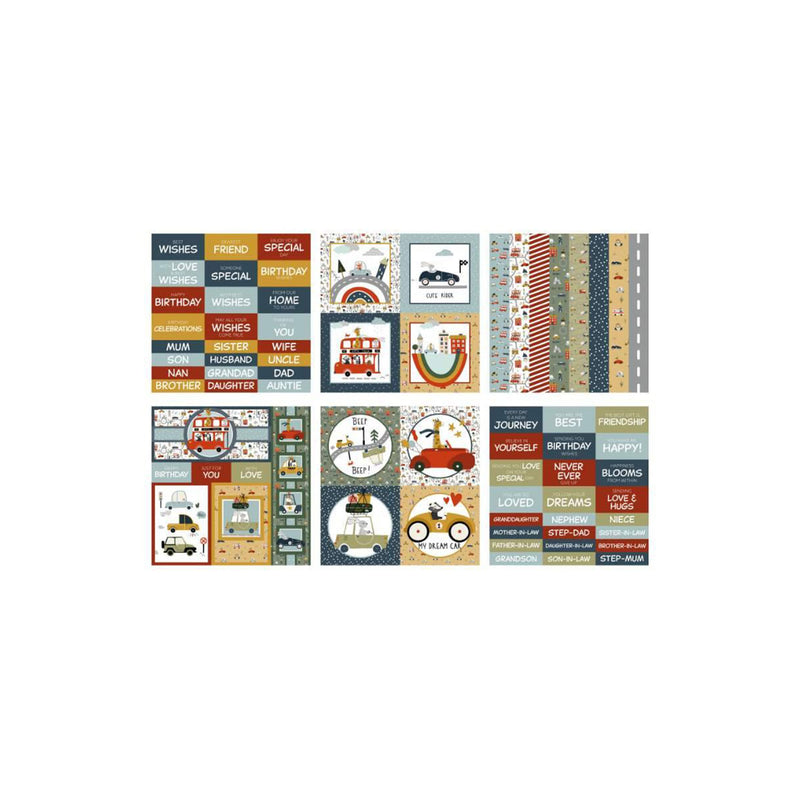 The Paper Boutique - Perfect Partners Road Trip 8"x 8" Embellishments*