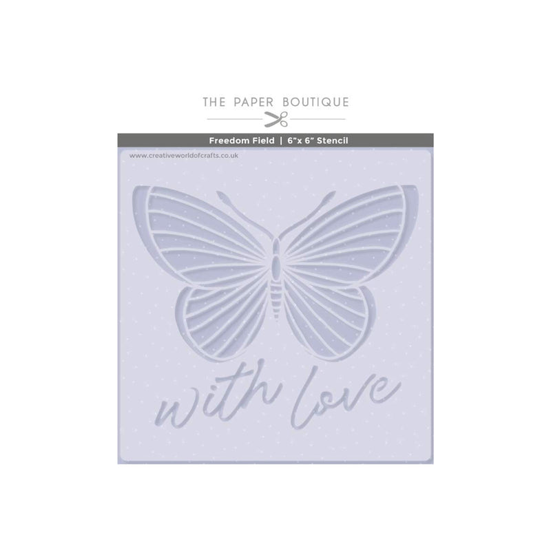 The Paper Boutique Stencil - Freedom Field 6" x 6"*