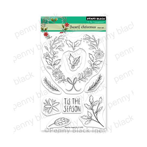 Penny Black Clear Stamps - Heart Christmas