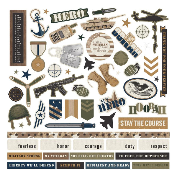 PhotoPlay The Brave Stickers 12" x 12" - Elements*