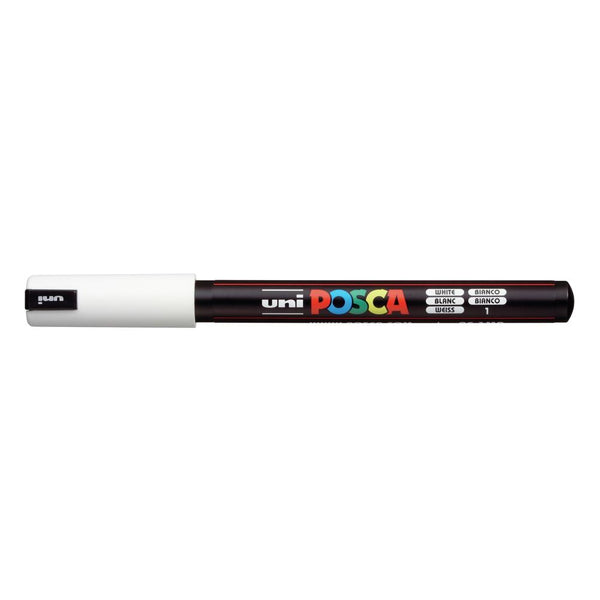 POSCA 1M Extra-Fine Metal Tip Paint Marker - White