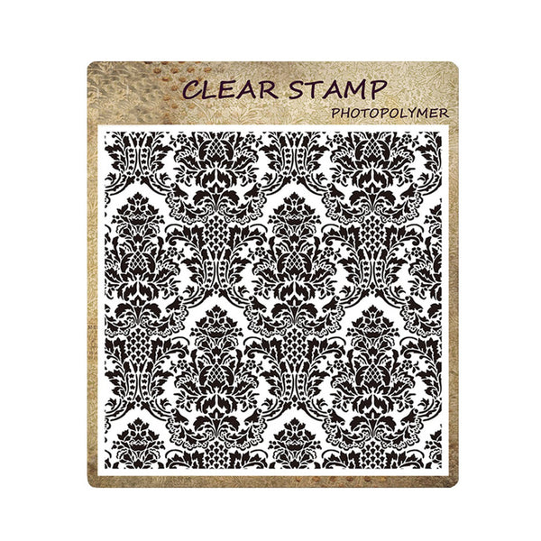 Poppy Crafts Clear Stamp #10 - Background Damask - 5.5"x5.5"