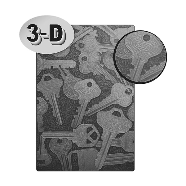 Poppy Crafts 3D Embossing Folder #39 - Keys