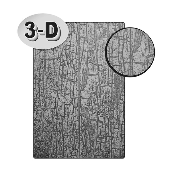 Poppy Crafts 3D Embossing Folder #40 - Rustic Wood