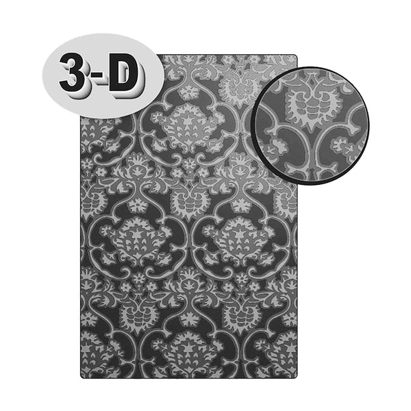 Poppy Crafts 3D Embossing Folder #42 - Damask