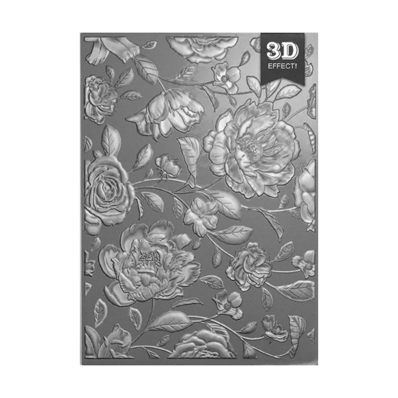 Poppy Crafts 3D Embossing Folder #44 - Delicate Flowers #2