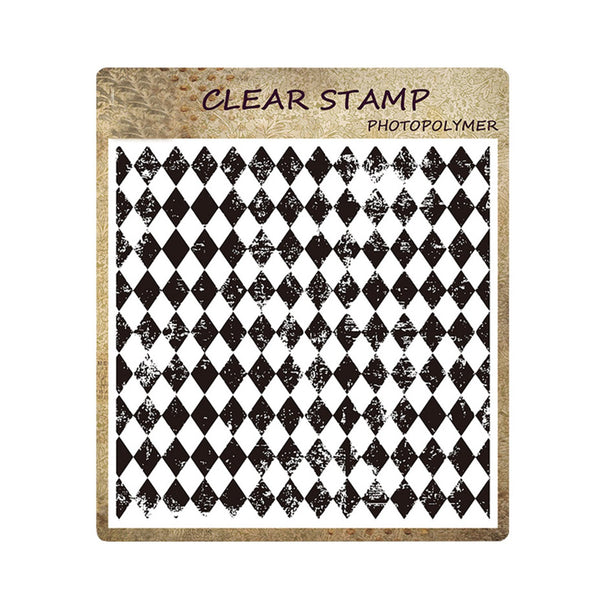 Poppy Crafts Clear Stamp #8 - Background Diamond Tiles - 5.5"x5.5"