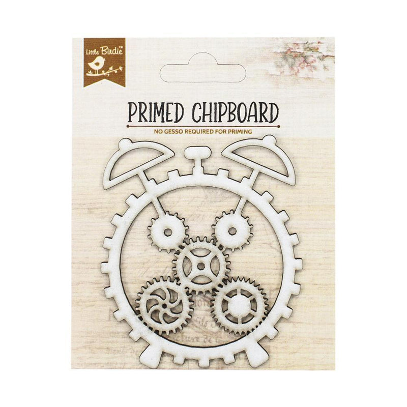 Little Birdie Primed Chipboard - Cog Clock*