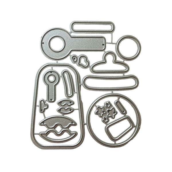 Poppy Crafts Cutting Dies #600 - Baby Bottle & Rattle