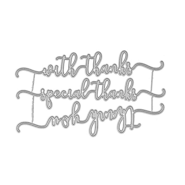 Poppy Crafts Cutting Dies #627 - Thank You Sentimants