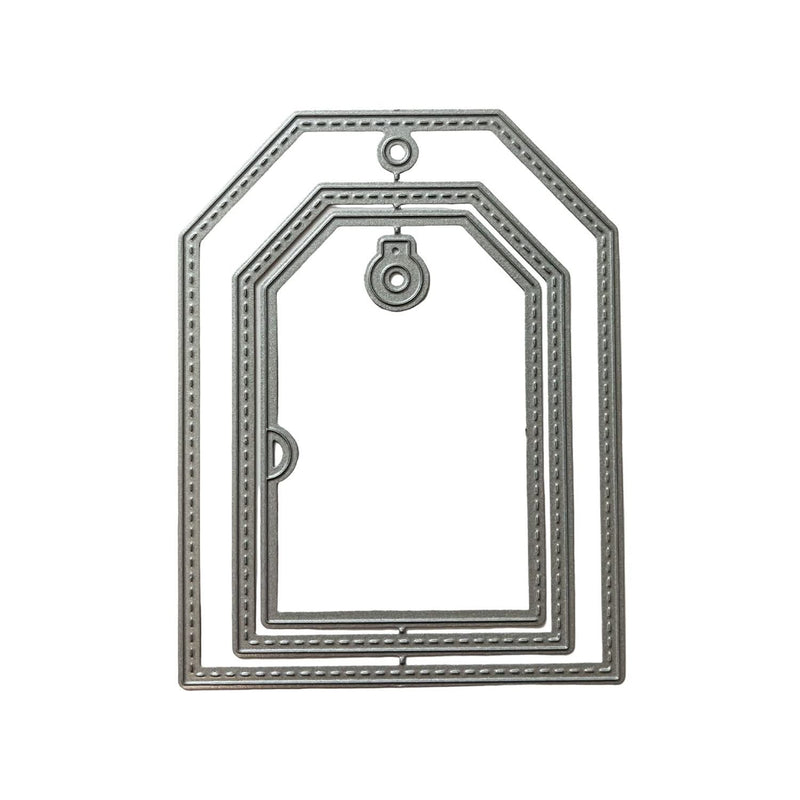 Poppy Crafts Cutting Dies 650 Stitched Tag 3 Pack