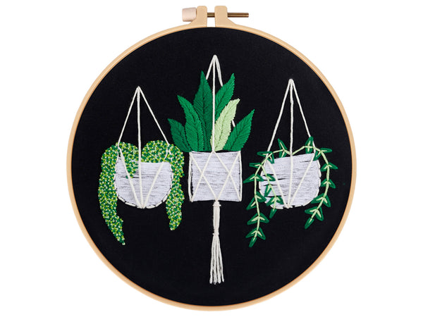 Poppy Crafts Embroidery Kit #10 - Hanging Plants