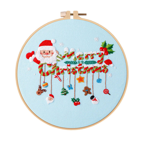 Poppy Crafts Embroidery Kit #35 - Christmas Collection - Festive Mobile