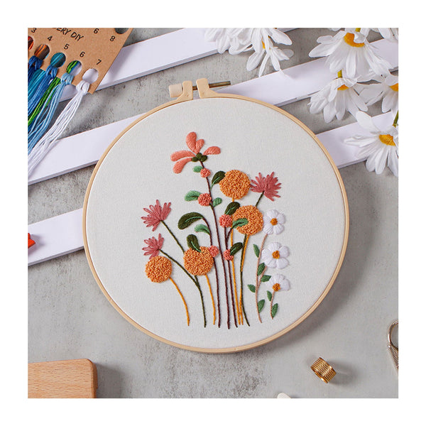 Poppy Crafts Embroidery Kit #55 - Soft Florals