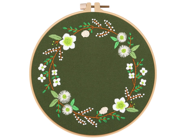 Poppy Crafts Embroidery Kit #6 - Flower Wreath