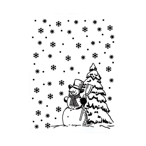 Poppy Crafts Embossing Folder #251 - Festive Snowman
