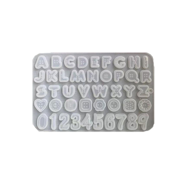 Poppy Crafts Silicone Resin Mold - Button Alphabet