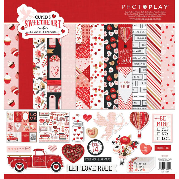PhotoPlay Collection Pack 12"x 12" - Cupid's Sweetheart Cafe