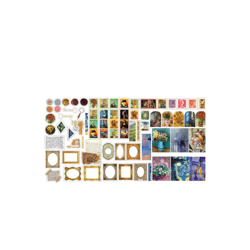 Poppy Crafts Vintage Sticker & Scrap Paper Pack - Painting Art*