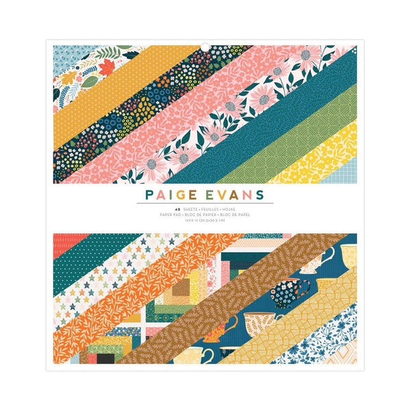 American Crafts Single-Sided Paper Pad 12"X12" 48 Pack - Paige Evans Bungalow Lane