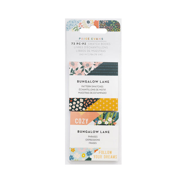 Paige Evans Bungalow Lane Mini Swatch Books 2"x2" 2 Pack - Pattern & Phrase, 36 Sheets Each*