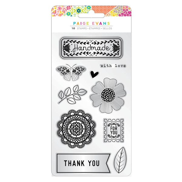 American Crafts Paige Evans - Splendid Clear Stamps 10 pack