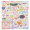 Paige Evans Blooming Wild Chipboard Stickers 12"X12" Foam with Holographic Foil