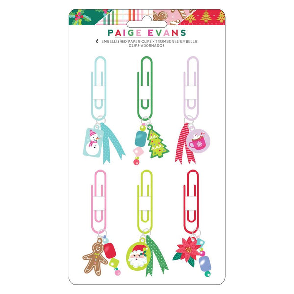 Paige Evans Sugarplum Wishes Paper Clip Charms 6 pack 