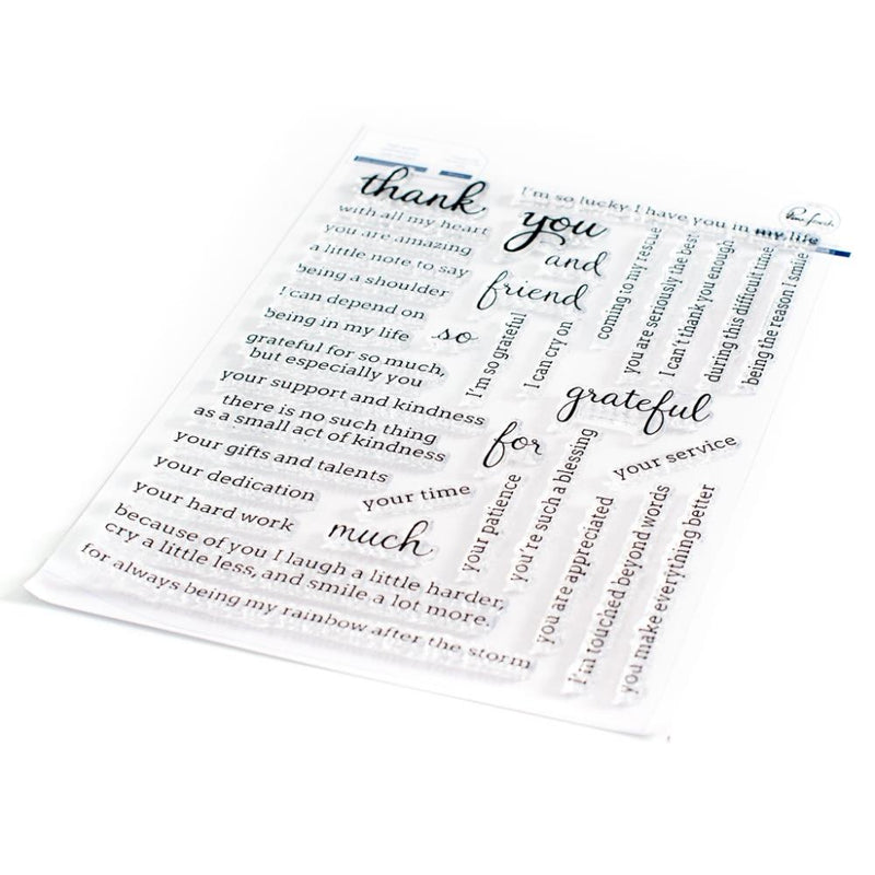 Pinkfresh Studio Clear Stamp Set 6"X8" - Thank You, Simply Sentiments