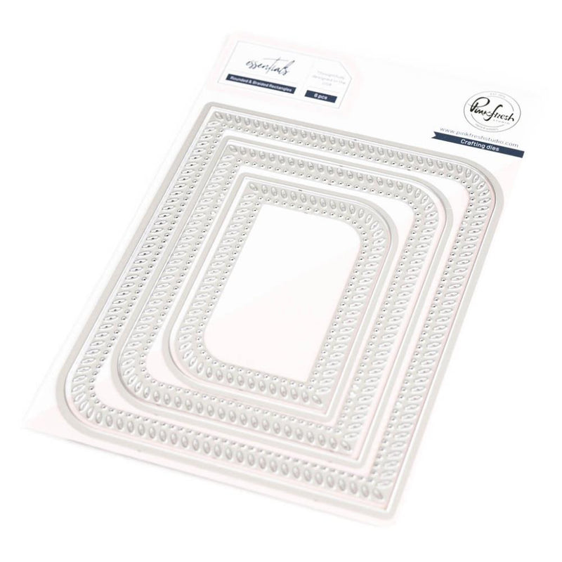 Pinkfresh Studio Essentials Die Set Rounded & Braided Rectangle