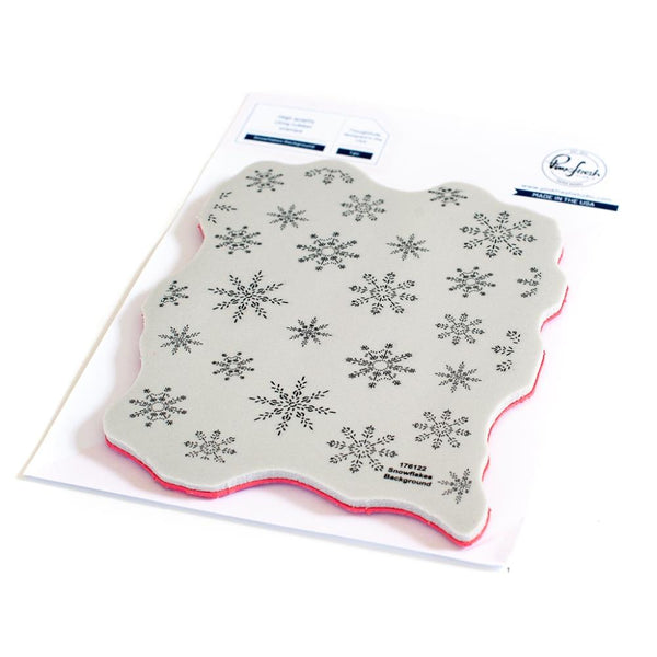 Pinkfresh Studio Cling Rubber Background Stamp A2 - Snowflakes*