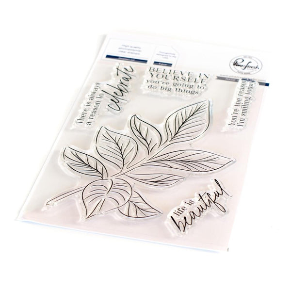 Pinkfresh Studio Clear Stamp Set 4"X6" (10cm x 15.25cm) Detailed Leaf