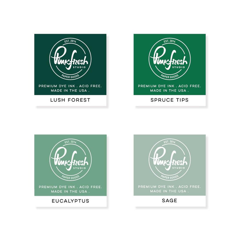 Pinkfresh Studio Premium Dye Cube Ink Pads 4 Colours - Green Gables